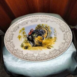 Vintage Turkey Serving Platter